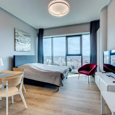 Lägenhet Hanza Tower Swimming Pool & 18 Floor Great View *